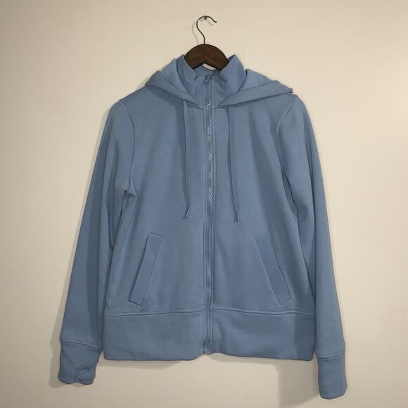 90 Degree By Reflex Blue Hoodie Sweater Jacket Women Zipper Pocket Size M - Picture 1 of 9